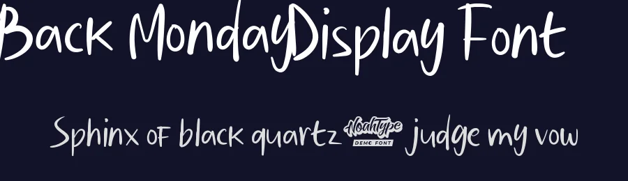 Back Monday Display Font by noahtype — Display Font — thumbnail 2
