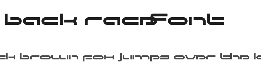Back Race Font by noahtype — Display Font