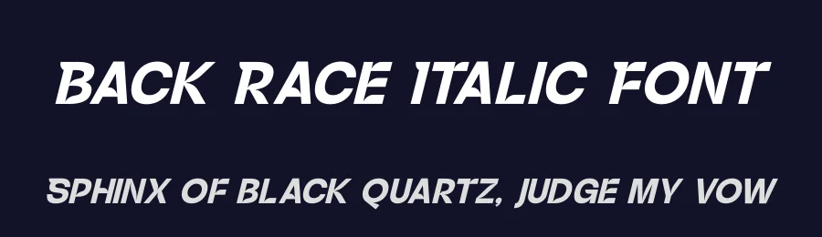 Back Race Italic Font by timelesstype.co — Display Font — thumbnail 2