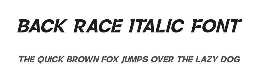 Back Race Italic Font by timelesstype.co — Display Font