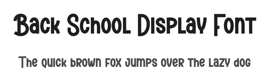 Back School Display Font by creativeletter — Display Font