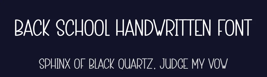 Back School Handwritten Font by andikastudio — Display Font — thumbnail 2