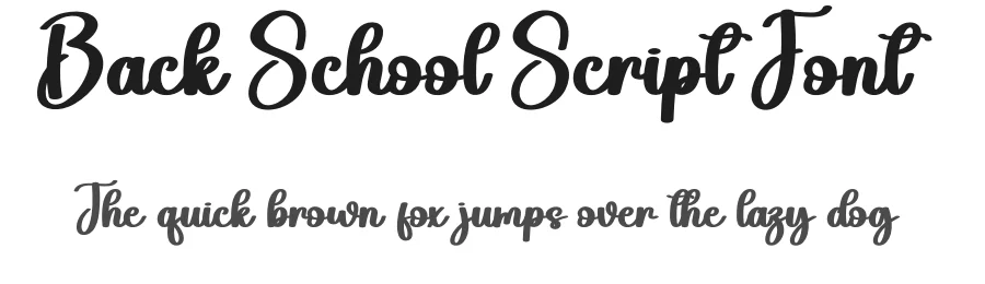 Back School Script Font by andikastudio — Script Handwritten Font