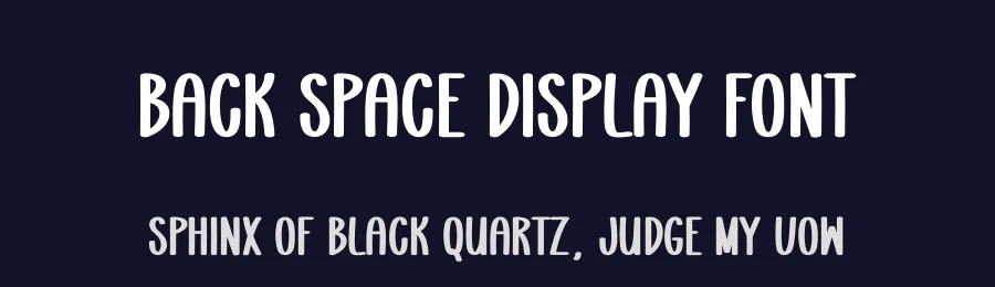 Back Space Display Font by andikastudio — Display Font — thumbnail 2