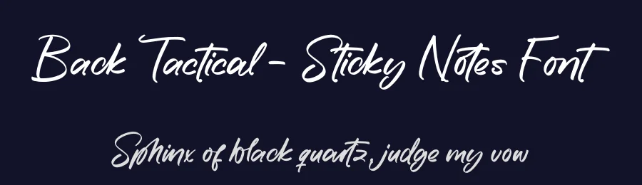Back Tactical – Sticky Notes Font by letterenastudios — Script Handwritten Font — thumbnail 2