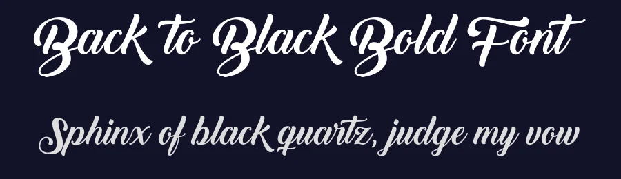 Back to Black Bold Font by Hamilton — Script Handwritten Font — thumbnail 2