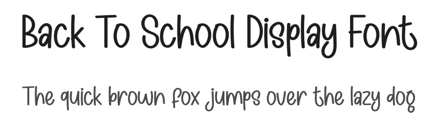 Back To School Display Font by andikastudio — Display Font
