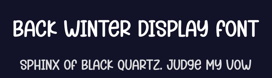 Back Winter Display Font by andikastudio — Display Font — thumbnail 2