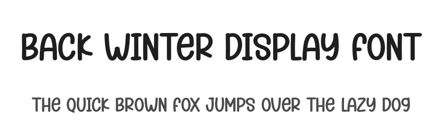 Back Winter Display Font by andikastudio — Display Font