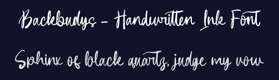 Backbudys – Handwritten Ink Font by letterenastudios — Script Handwritten Font — thumbnail 2