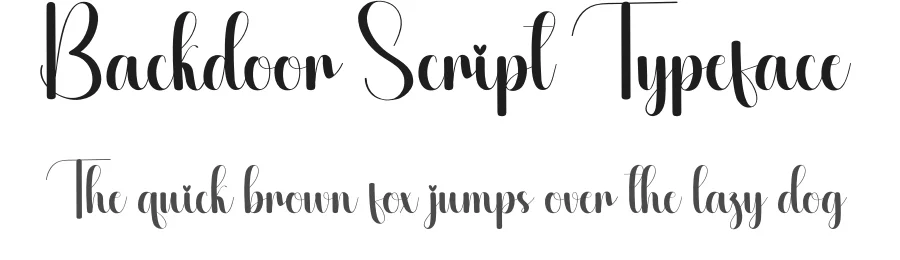 Backdoor Script Typeface by creativeletter — Script Handwritten Font
