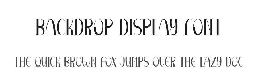 Backdrop Display Font by andikastudio — Display Font
