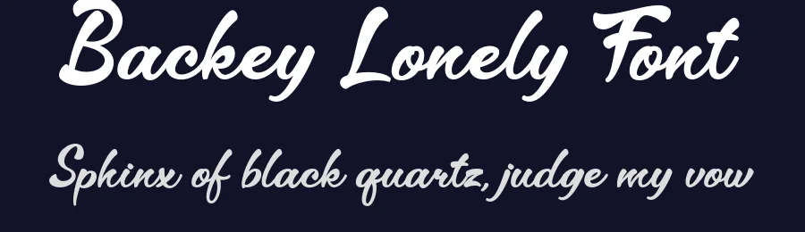 Backey Lonely Font by imiftype — Serif Font — thumbnail 2