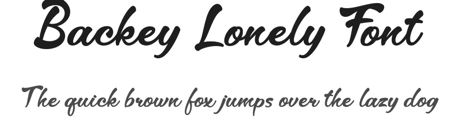 Backey Lonely Font by imiftype — Serif Font