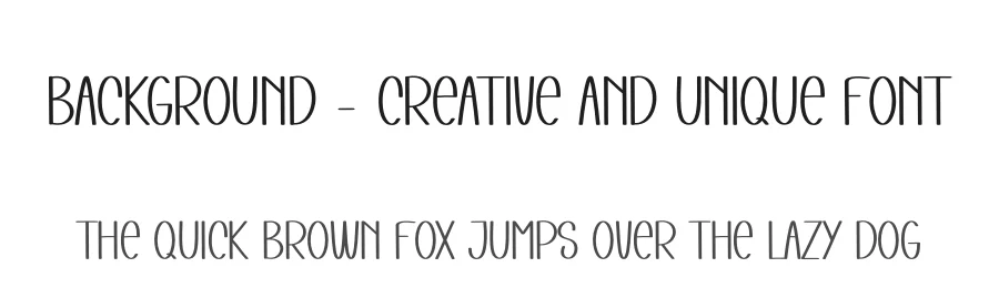 Background – Creative And Unique Font by andikastudio — Display Font