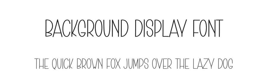 Background Display Font by andikastudio — Display Font