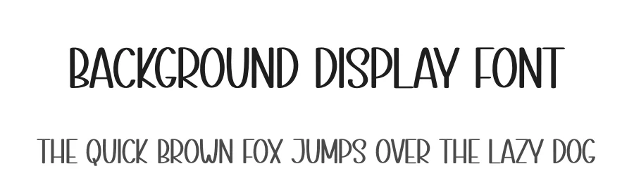 Background Display Font by creativeletter — Display Font