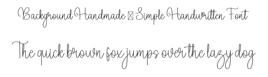 Background Handmade – Simple Handwritten Font by freshtypeink — Script Handwritten Font