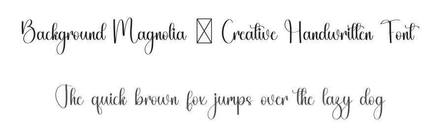 Background Magnolia – Creative Handwritten Font by freshtypeink — Script Handwritten Font