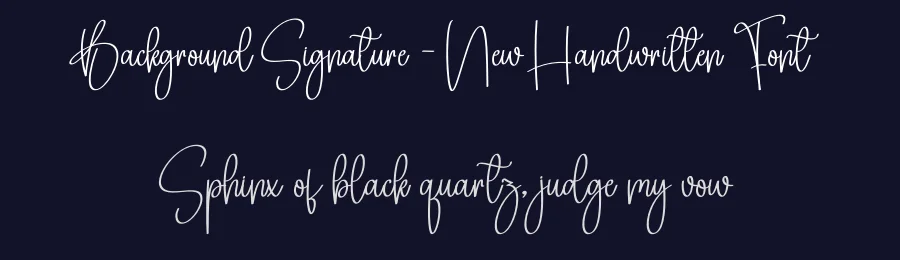 Background Signature – New Handwritten Font by creativeletter — Script Handwritten Font — thumbnail 2