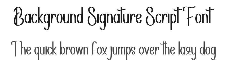 Background Signature Script Font by andikastudio — Display Font