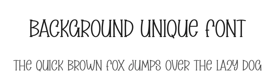 Background Unique Font by andikastudio — Display Font