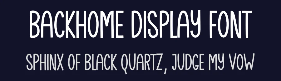 Backhome Display Font by creativeletter — Display Font — thumbnail 2