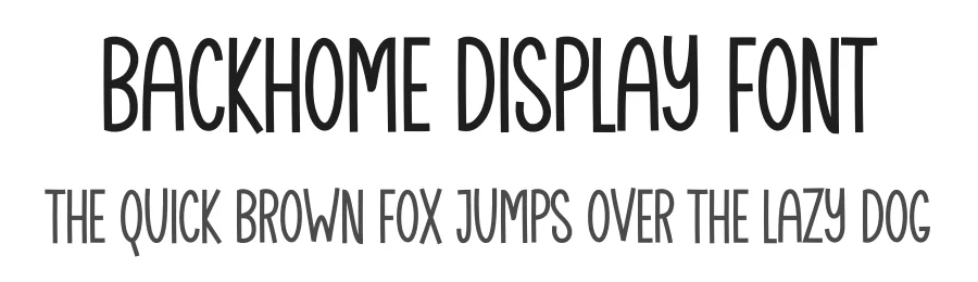 Backhome Display Font by creativeletter — Display Font