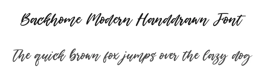 Backhome Modern Handdrawn Font by balpirick — Script Handwritten Font