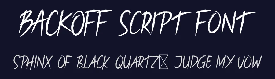 BACKOFF Script Font by CalligraphyFonts.net — Script Handwritten Font — thumbnail 2