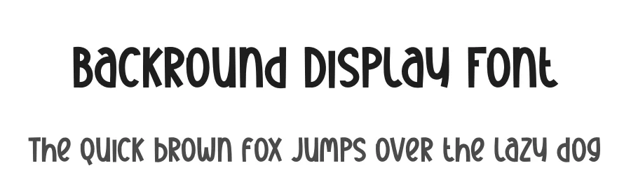 Backround Display Font by creativeletter — Display Font