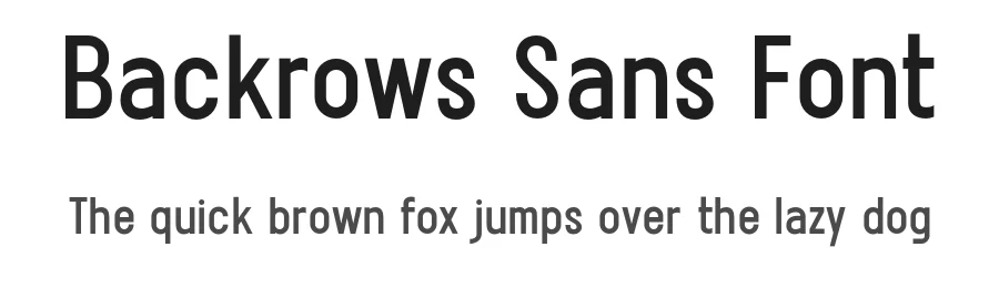 Backrows Sans Font by Arterfak Project — Sans Serif Font
