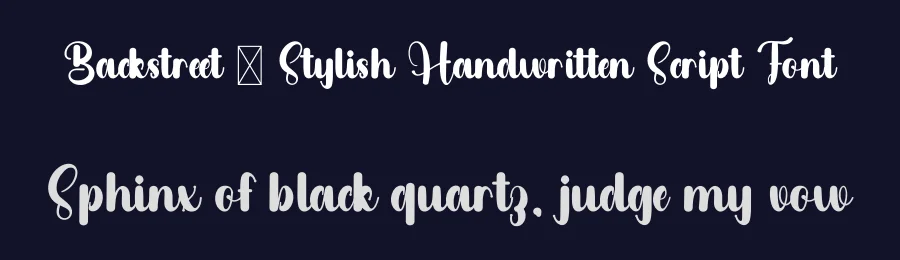 Backstreet – Stylish Handwritten Script Font by freshtypeink — Script Handwritten Font — thumbnail 2