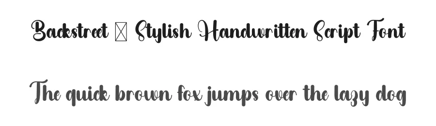 Backstreet – Stylish Handwritten Script Font by freshtypeink — Script Handwritten Font