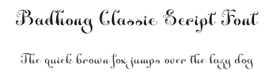 Badhong Classic Script Font by TypeClassHeroes — Blackletter Font