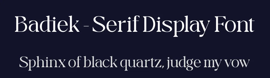 Badiek – Serif Display Font by timelesstype.co — Serif Font — thumbnail 2