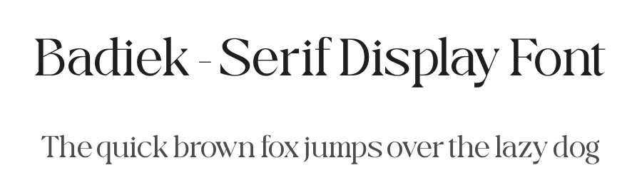 Badiek – Serif Display Font by timelesstype.co — Serif Font