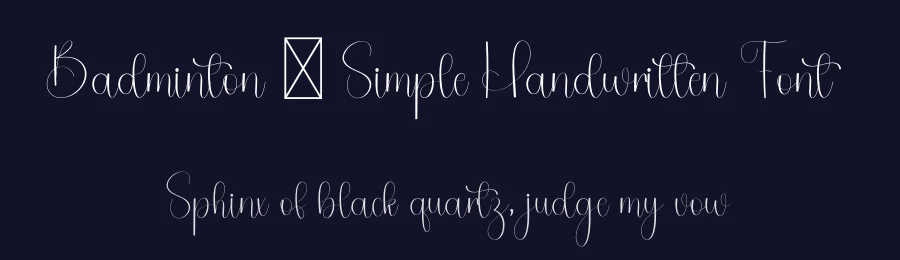 Badminton – Simple Handwritten Font by freshtypeink — Script Handwritten Font — thumbnail 2