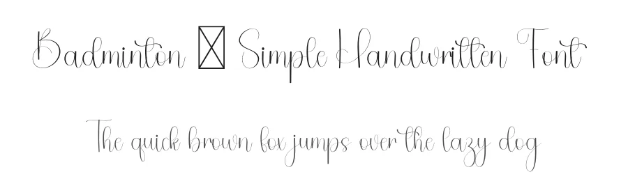 Badminton – Simple Handwritten Font by freshtypeink — Script Handwritten Font