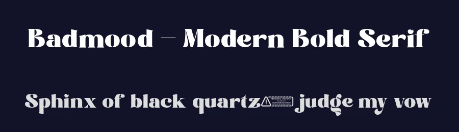 Badmood – Modern Bold Serif by Sohel Studio — Sans Serif Font — thumbnail 2