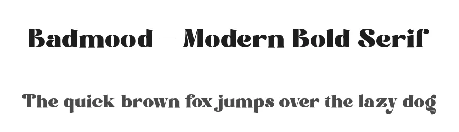 Badmood – Modern Bold Serif by Sohel Studio — Sans Serif Font