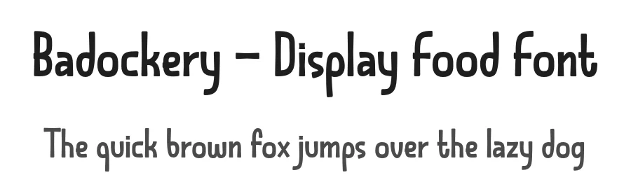 Badockery – Display Food Font by productype — Decorative Font