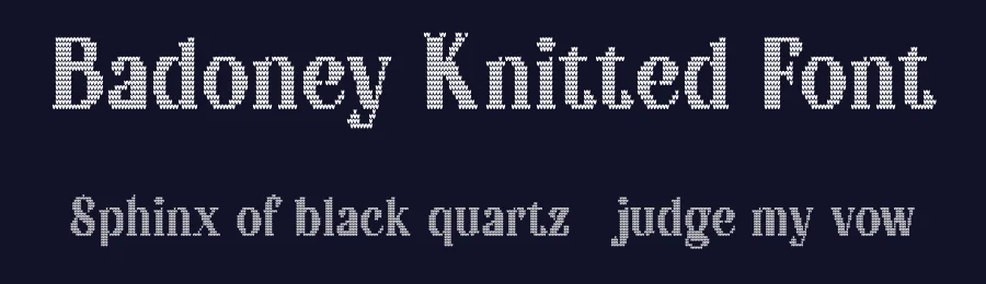Badoney Knitted Font by craftsupplyco — Display Font — thumbnail 2