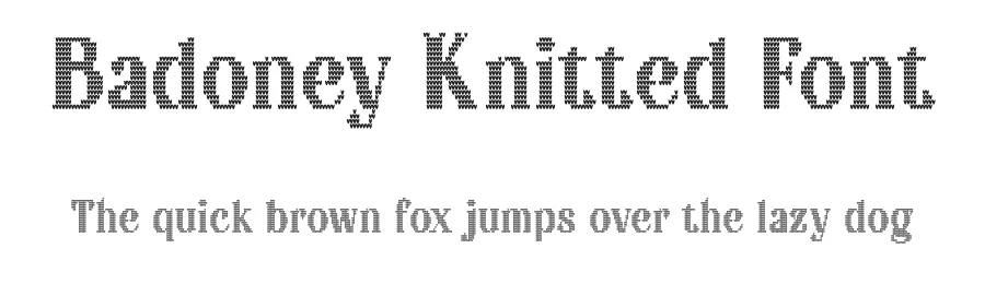 Badoney Knitted Font by craftsupplyco — Display Font
