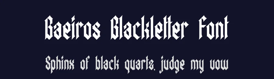 Baeiros Blackletter Font by mooneseye666 — Blackletter Font — thumbnail 2
