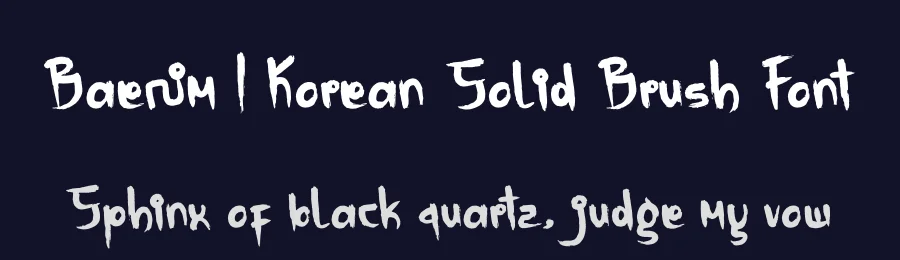 Baenim | Korean Solid Brush Font by Denustudios — Script Handwritten Font — thumbnail 2