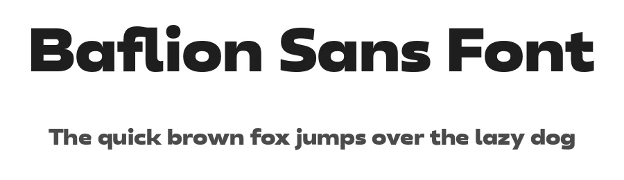 Baflion Sans Font by Oktnum Type Foundry — Sans Serif Font