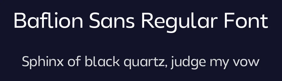 Baflion Sans Regular Font by Oktnum Type Foundry — Sans Serif Font — thumbnail 2