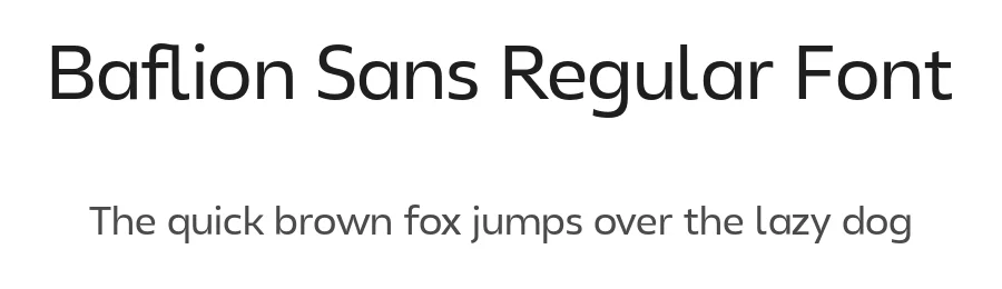Baflion Sans Regular Font by Oktnum Type Foundry — Sans Serif Font