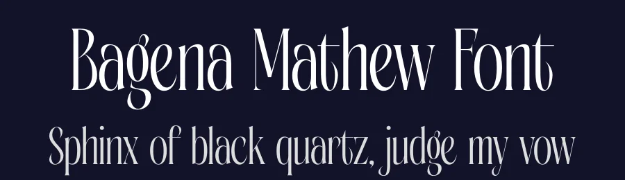 Bagena Mathew Font by timelesstype.co — Display Font — thumbnail 2